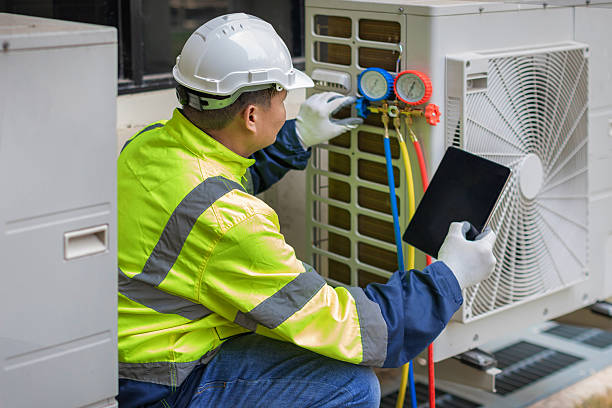 Professional Hvac technician working in Garner, NC